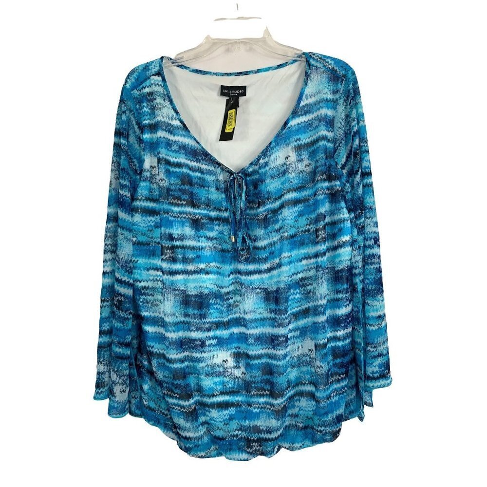 IN Studio Women’s Aqua Blue Blouse